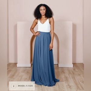 Revelry Romantic Blue chiffon skirt, size 6